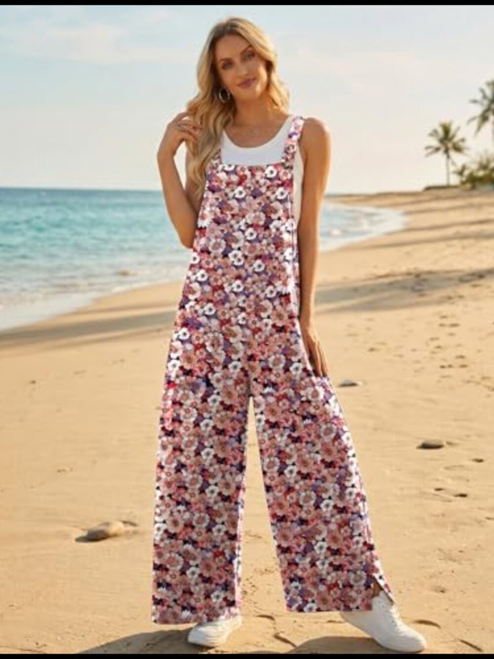Loose Fit Wide Leg Jumpsuit With Pockets View 5